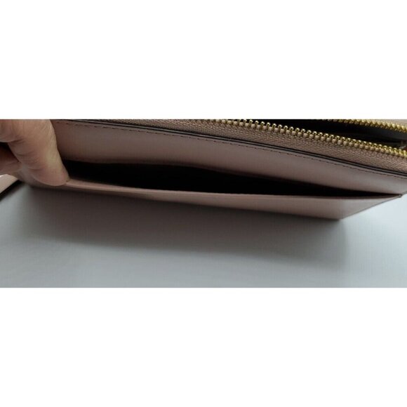 LODIS Mauve Dusty Rose  Zip Around Leather Wallet Organizer Card & ID Slots - Picture 11 of 11